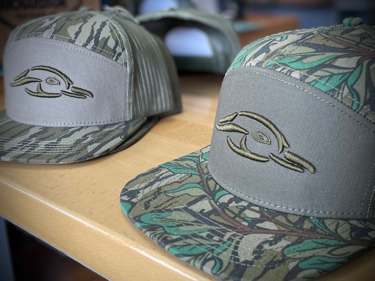 New seven panel flat bill camo hats from Low Country Comfort Company are in  stock for $25 taxes included! #dixiemade #dixiemade💜 #low