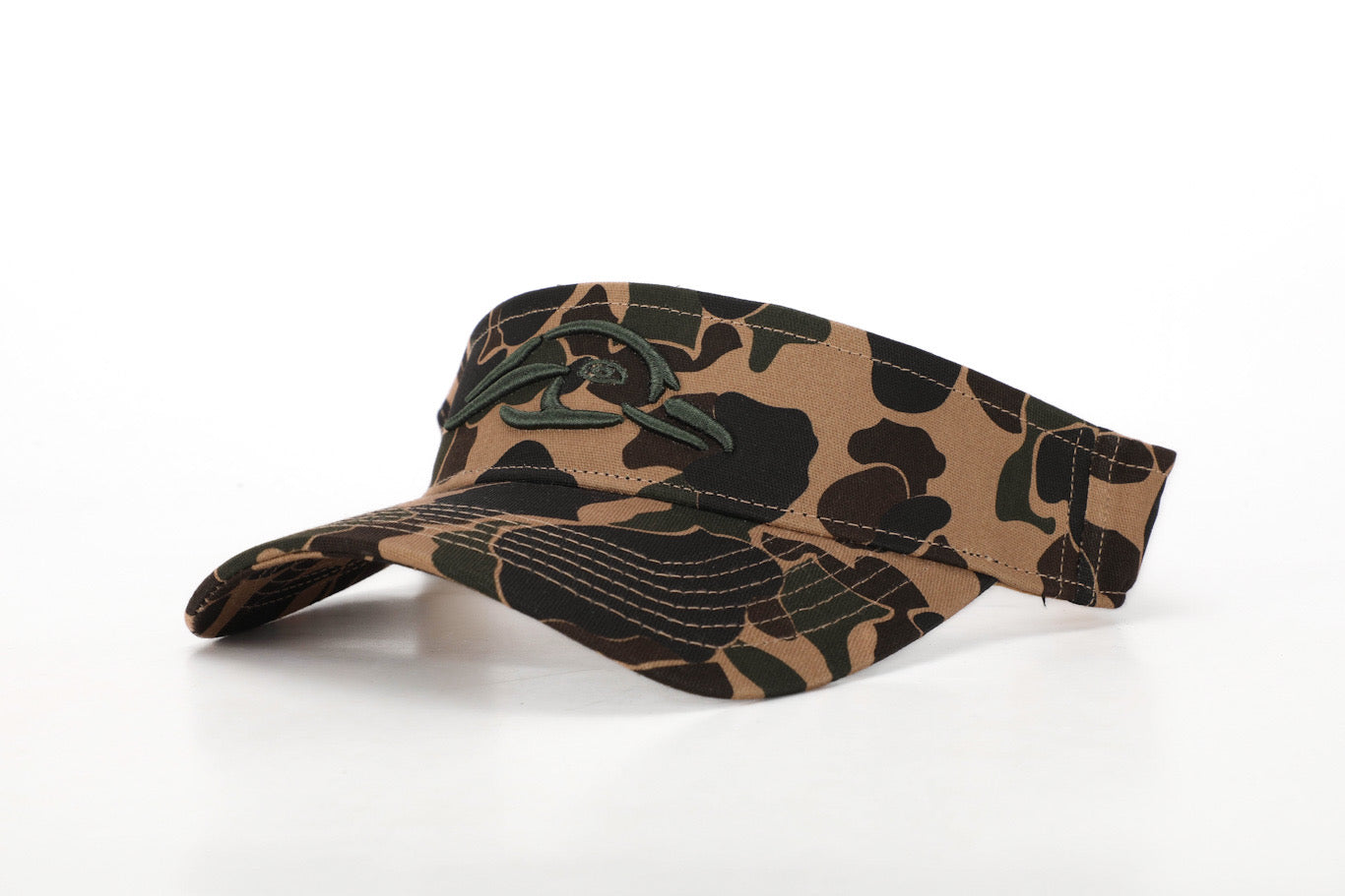 Brown and Green Old School Camo Visor W/Puff Logo – American Flyway  Waterfowl