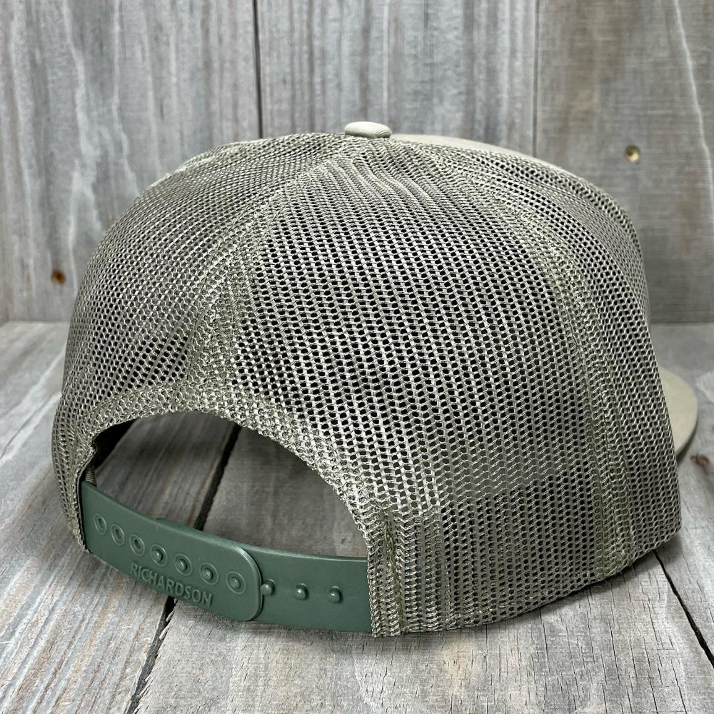 AF Waterfowl 3D Puff Duck Logo 7 Panel Hat Loden - Loden