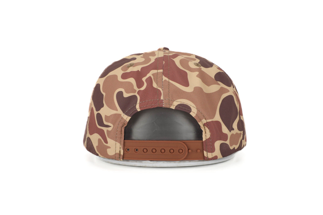 Leather Patch Brown Old School Camo Vintage Rope Old School Hat