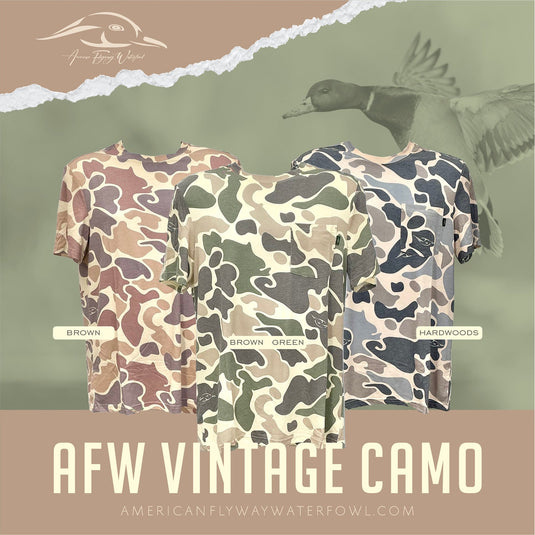 American Flyway Waterfowl - Hardwoods II Camo Vintage Rope Old School Hat main image 1