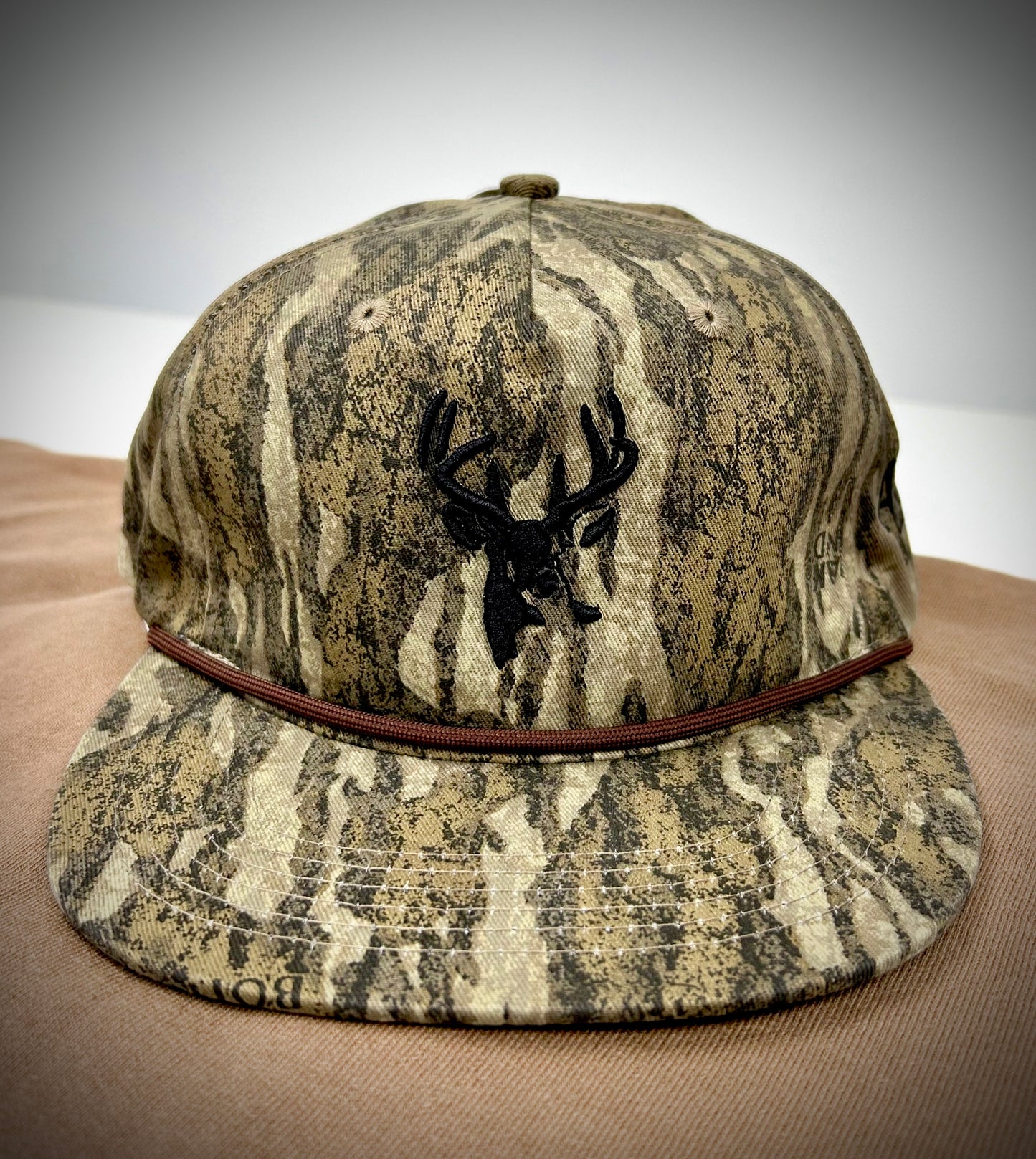 Old Rope Hat Mossy Oak New Bottomland w/ 3D Buck Logo