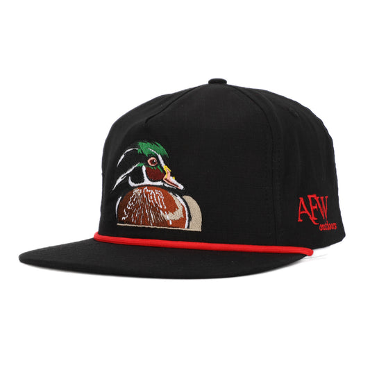The Wood Duck In Black Ripstop Rope Hat