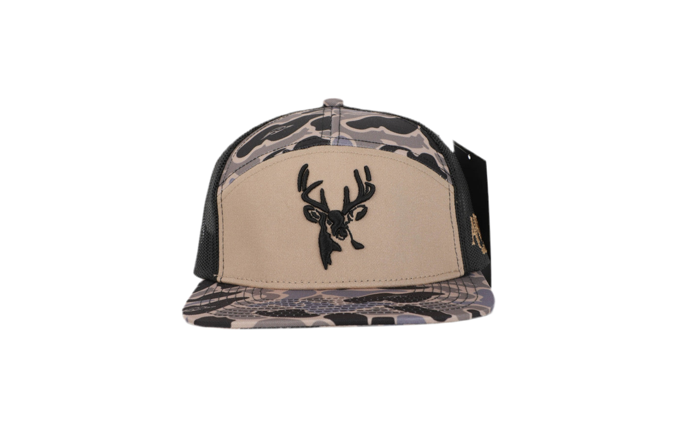 Deer 7 Panel Hardwoods II AFW Style w- 3 D Puff and Black Mesh