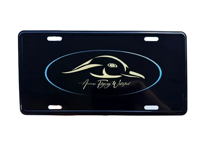 Black Embossed AFW Logo License Plate