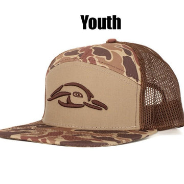 Youth 7 Panel 3D Camo Puff Hat