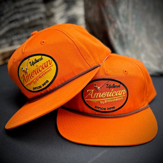 Upland Patch Old Rope Hat Blaze Orange with Brown Rope