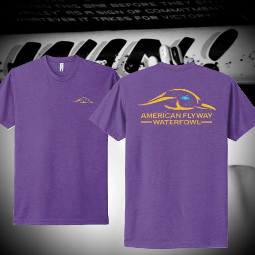 Purple Rush Tee Shirt w/ Solid Logo Distressed