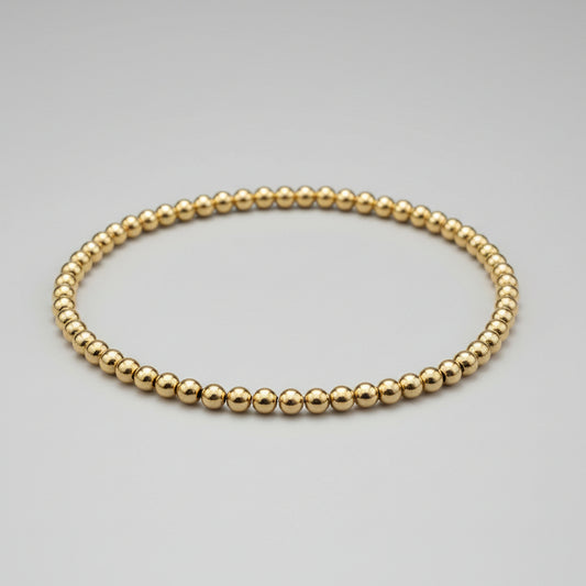 14K Gold Filled 3mm Bead Bracelet