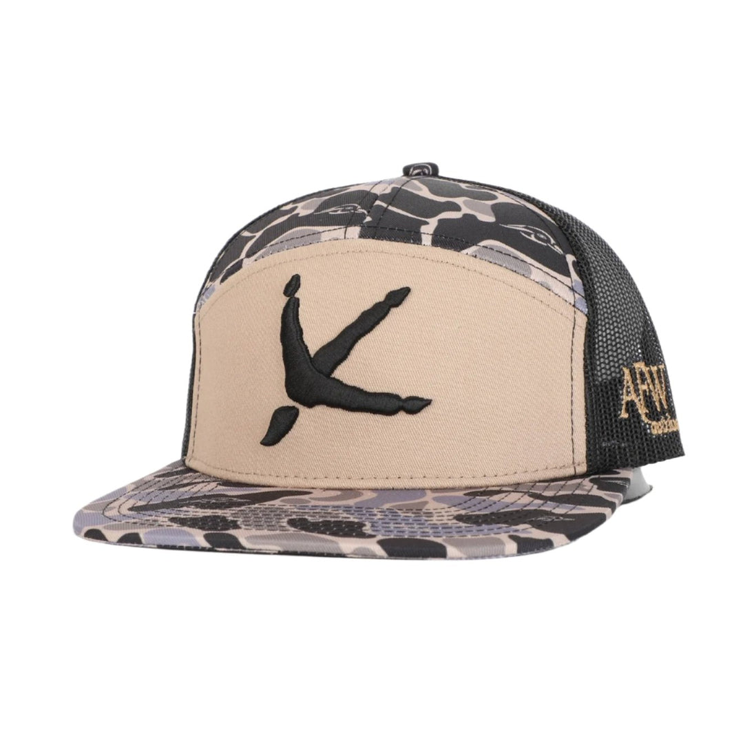 American Flyway Waterfowl - Pintail Pale Khaki & Brown 7 Panel Hat