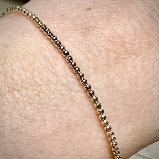 14K Gold Filled 2mm Bead Bracelet
