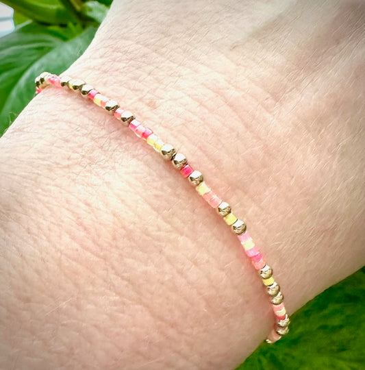 14K Gold Filled 2.5mm Summer Vibes Bead Bracelet
