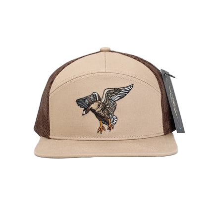 AF Waterfowl Specklebelly Pale Khaki & Brown 7 Panel Hat