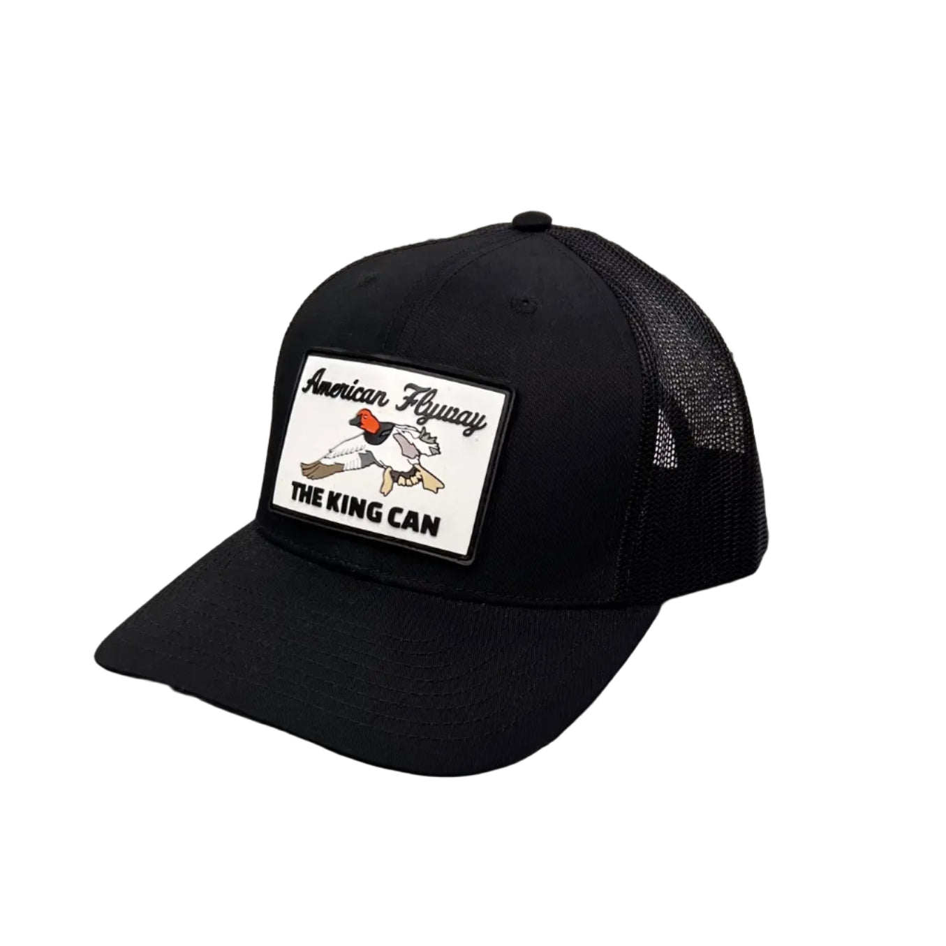 The King Can Canvasback PVC Patch Hat in Black 112