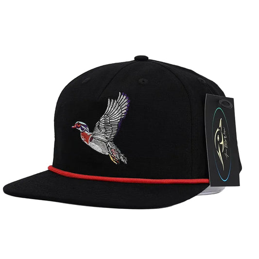 Flying Wood Duck Black RipStop Hat