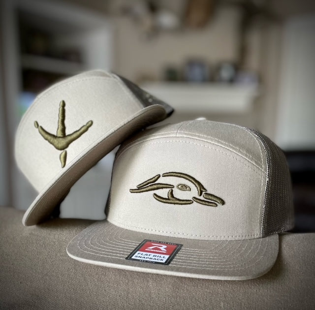 AF Waterfowl 3D Puff Duck Logo 7 Panel Trucker Loden - Loden