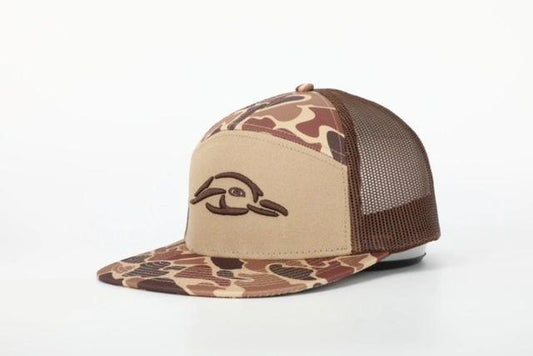 7 Panel Brown Old School AFW Style w- 3 D Puff and Brown Mesh