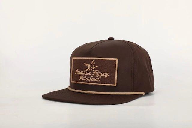 Throwback Vintage Rope Hat Brown with Patch and Tan Rope